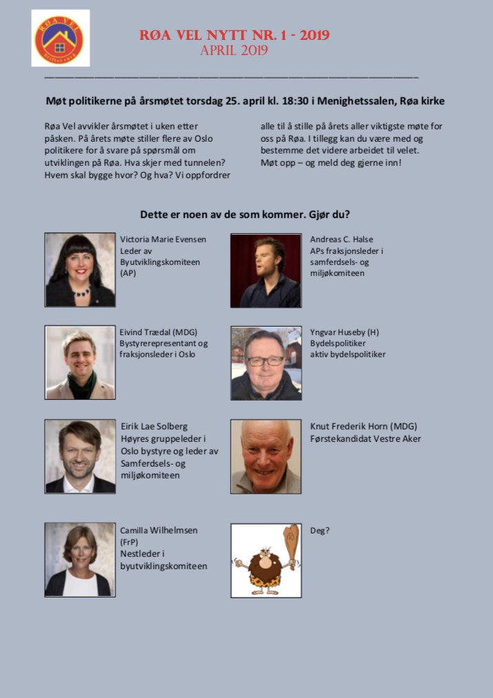 Røa Vel Nytt nr. 1 - 2019